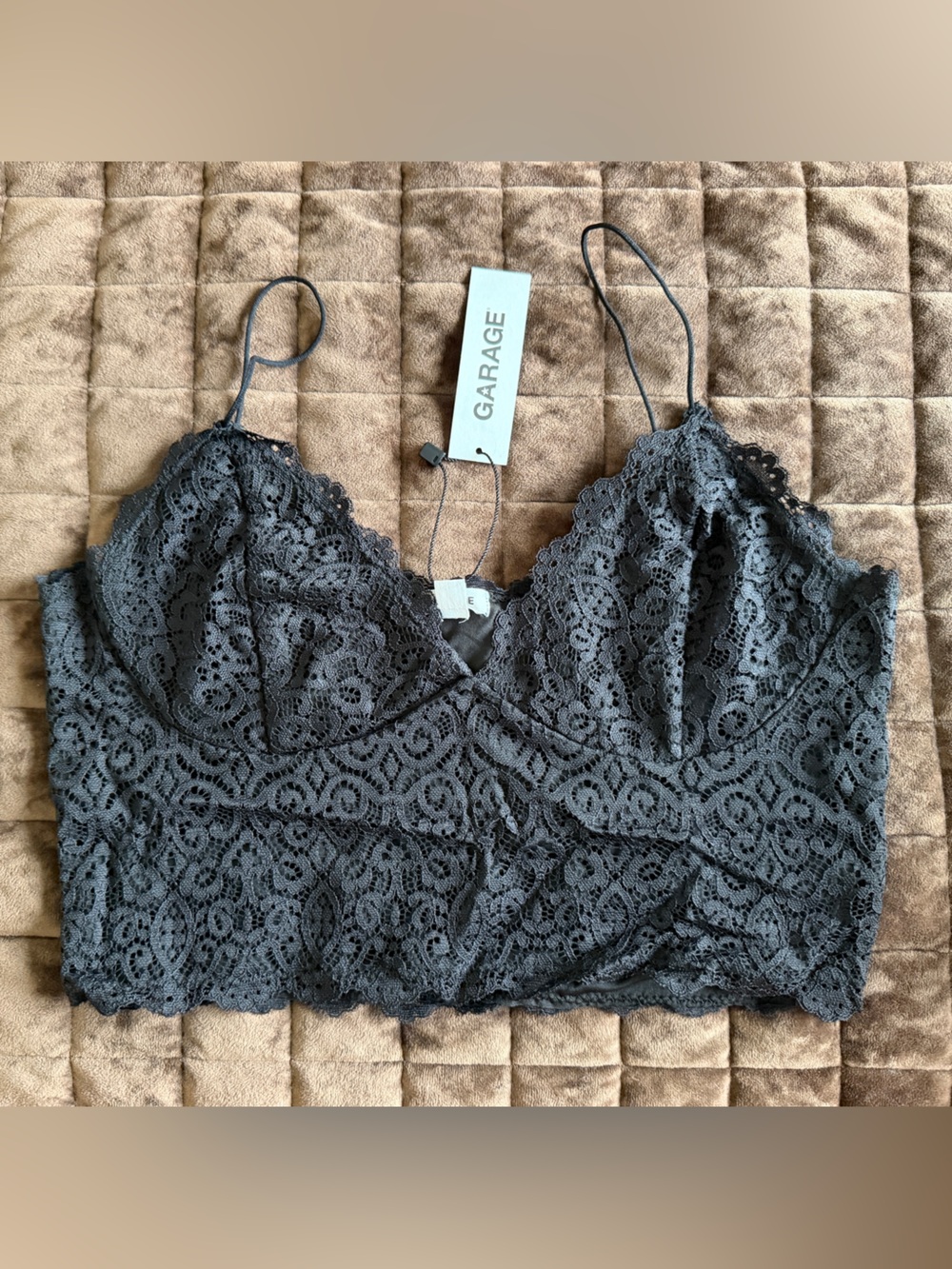 Garage Black Lace Top